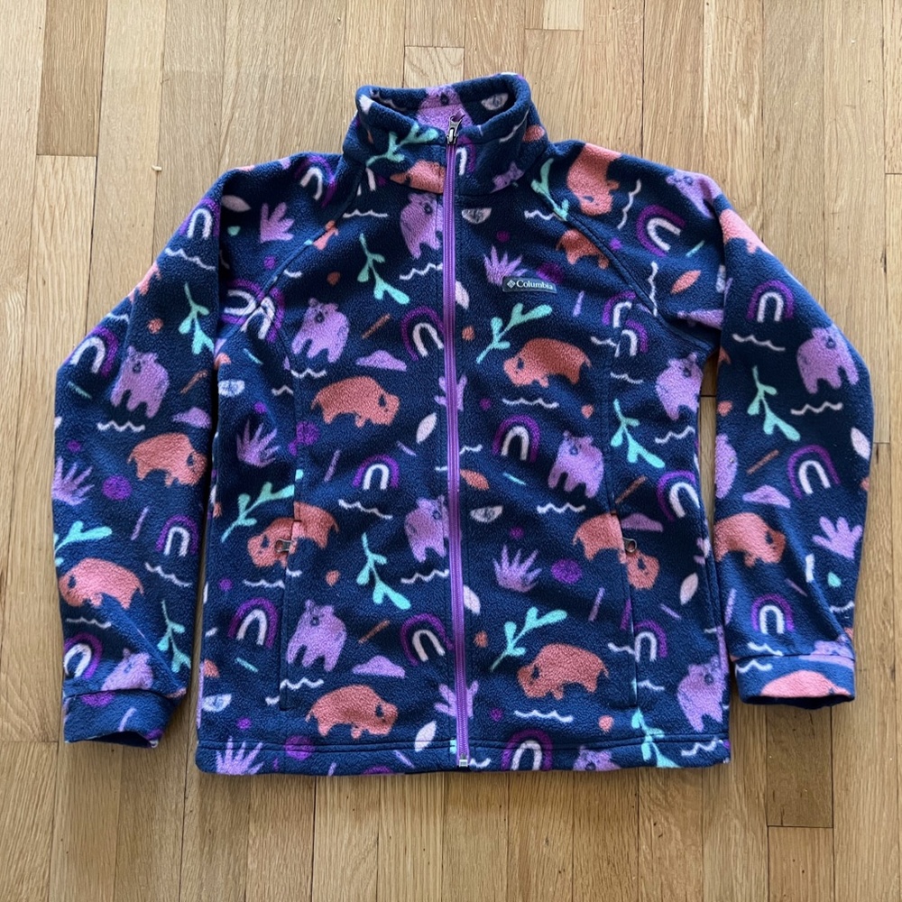 Girls' Columbia Benton Springs Fleece Jacket Size L Large EUC excellent conditio